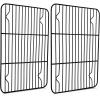 Cooling Rack Set of 2, E-far 1/2 Sheet Baking Racks for Oven Cooking Roasting Grilling, Non-stick 16.4” x 11.4” Wire Rack for Cookie Cake Bacon Meat Resting, Non-toxic & Easy to Clean(11.7” x 9”)