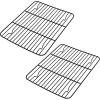 Cooling Rack Set of 2, E-far 1/2 Sheet Baking Racks for Oven Cooking Roasting Grilling, Non-stick 16.4” x 11.4” Wire Rack for Cookie Cake Bacon Meat Resting, Non-toxic & Easy to Clean(9.7” x 7.3”)