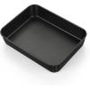 E-far 12.5 x 9.7 Inch Baking Pan, Nonstick Stainless Steel Rectangle Cake Pan for Baking Brownies Casseroles Lasagna, Stainless Steel Core & Nonstick Coating, Non-toxic & Oven Safe(1)