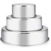 E-far 6 Inch Cake Pan Set of 3, Stainless Steel Round Smash Cake Baking Pans Tins, Non-Toxic & Healthy, Mirror Finish & Dishwasher Safe(4 6 8 Inch)