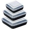 E-far 6/8/9-Inch Square Cake Pan with lid Set, Non-stick Square Baking Brownie Pans Bakeware Set of 3, Stainless Steel Core & Easy Clean – 6 Pieces(3 Pans + 3 Covers)(Nonstick)