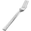 E-far 6-piece Hammered Dinner Forks Set, 7.9 Inch Stainless Steel Forks for Home, Kitchen or Restaurant, Non-toxic & Mirror Polished, Squared Edge & Dishwasher Safe(6.7 Inches)
