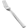 E-far 6-piece Hammered Dinner Forks Set, 7.9 Inch Stainless Steel Forks for Home, Kitchen or Restaurant, Non-toxic & Mirror Polished, Squared Edge & Dishwasher Safe(7.9 Inches)