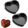 E-far 8 Inch Heart Cake Pan, 2Pcs Nonstick Heart Shaped Cake Mold, Cake Tin Baking Pan for Valentine’s Day Anniversaries Wedding Birthday, Easy Release & Clean(9.5-Inch (Set of 2))