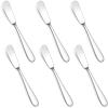 E-far Butter Spreader Knife Set of 6, 7-Inch Stainless Steel Cheese Dessert Knives for Kitchen Restaurant Party, Mirror Silver(Mirror Silver)
