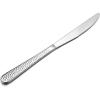 E-far Dinner Knives Set of 12, Stainless Steel Hammered Serrated Table Knife for Home Kitchen Restaurant, Mirror Polished & Dishwasher safe-8.9 Inches(6)