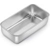 E-far Loaf Pan for Homemade Bread-2 Pack, 12” x 5” Large Stainless Steel Loaf Pans, Long Metal Bread Baking Mold for Banana Cake Meatloaf Sourdough Lasagna, Nontoxic & Dishwasher Safe(1)