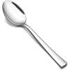 E-far Matte Black Dinner Spoons Set of 12, 7.9 Inch Stainless Steel Soup Spoons Tablespoons for Home, Kitchen or Restaurant, Squared Edge & Dishwasher Safe(7.9 Inches)
