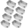 E-far Mini Loaf Pan Set of 4, Small Stainless Steel Bread Baking Pans for Oven, 6.3 x 3.5 Inch Tiny Meatloaf Pans for Homemade Bread Pound Cake Brownies, Non-toxic & Dishwasher Safe(Set of 8)