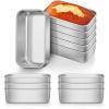 E-far Mini Loaf Pan Set of 4, Small Stainless Steel Bread Baking Pans for Oven, 6.3 x 3.5 Inch Tiny Meatloaf Pans for Homemade Bread Pound Cake Brownies, Non-toxic & Dishwasher Safe(Set of 12)