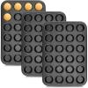 E-far Mini Muffin Pan – 24-Cup Nonstick Carbon Steel Cupcake Tin for Perfect Mini Muffins & Cupcakes, Warp-Free for Even Baking & Easy Release, Oven & Dishwasher Safe(3)