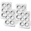 E-far Muffin Pan Set of 2, Stainless Steel Muffin Pan Tin for Baking, 6-Cup Metal Cupcake Pan Tray, Non-toxic & Healthy, Oven & Dishwasher Safe, Regular Size – 11.44 x 7.12 x 1.25 Inch(4)