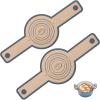 E-far Silicone Bread Sling for Dutch Oven, 2-Piece Reusable Silicone Bread Baking Mat with Long Handle, Non-Stick & Easy to Clean, Ideal for Transferring Sourdough