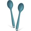 E-far Silicone Cooking Utensils Set, 25 Piece Kitchen Utensils with Holder, Non Toxic Kitchen Tools Spatula, Turner, Spoon, Ladle for Nonstick Cookware, Heat Resistant & Dishwasher Safe – Black(Blue)