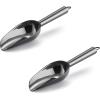 Mini Ice Scoop Set of 2, E-far 3 Ounce Gold Stainless Steel Scoops for Candy/Flour/Sugar, Small Metal Scoops for Party/Canisters Jars/Kitchen Bar/Ice Maker, Rust Proof & Dishwasher Safe(Black)
