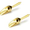 Mini Ice Scoop Set of 2, E-far 3 Ounce Gold Stainless Steel Scoops for Candy/Flour/Sugar, Small Metal Scoops for Party/Canisters Jars/Kitchen Bar/Ice Maker, Rust Proof & Dishwasher Safe(Gold)