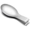Spoon Rest Set of 2, E-far Stainless Steel Spoon Ladle Holder Spatula Rest for Kitchen Stove Top, Large Size & Dishwasher Safe(Silver)