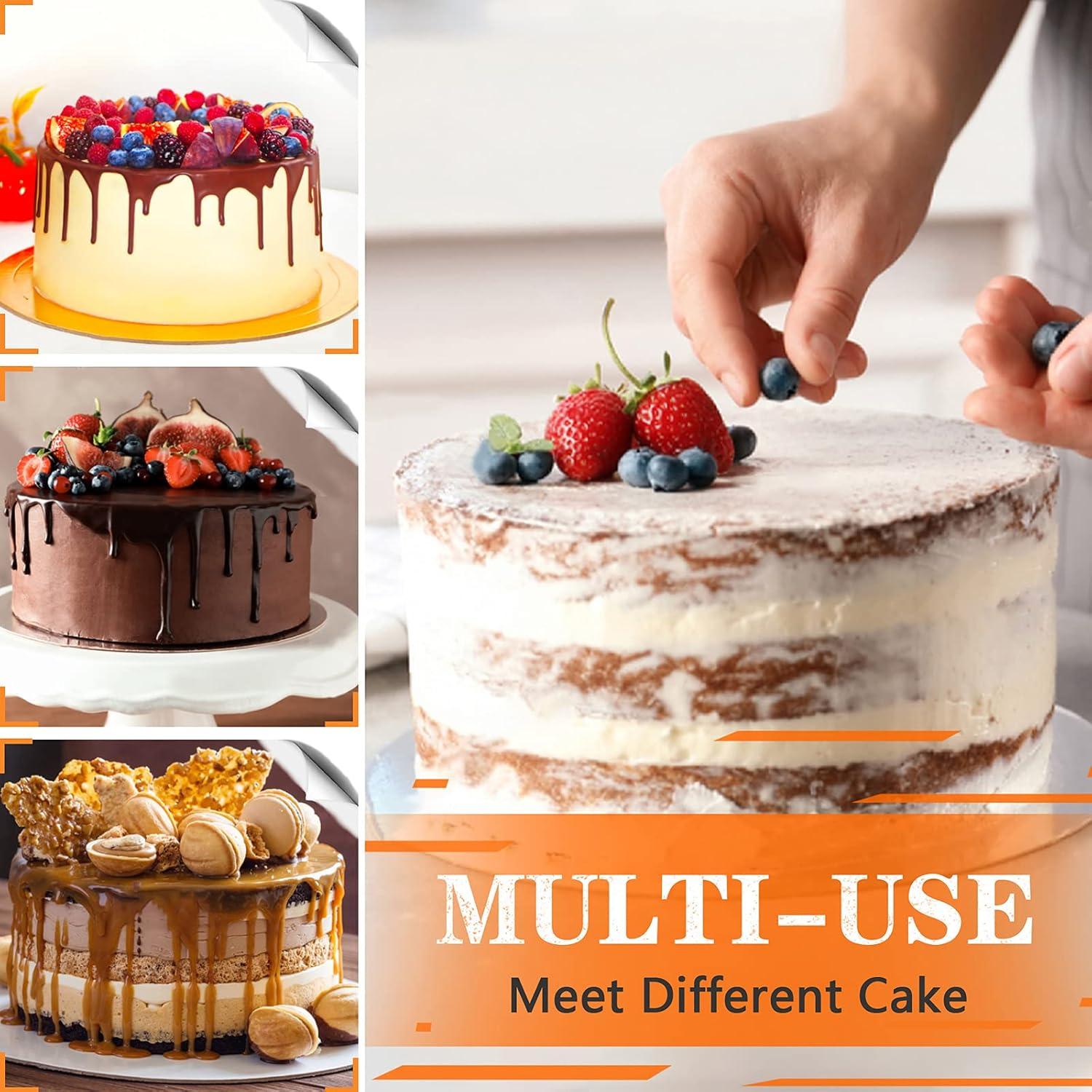 imageEfar Cake Pans Set of 3 8 x 3 Inch Stainless Steel Round Cake Baking Pans Deep Metal Cake Tins for Wedding Birthday Nontoxic amp Dishwasher Safe Mirror Finish amp Straight Side3