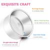 E-far 4 Inch Small Cake Pan Set of 3, Stainless Steel Mini Round Smash Cake Baking Pans, Non-Toxic & Healthy, Mirror Finish & Dishwasher Safe(4 Inch(Set of 3))