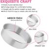 E-far 6 Inch Cake Pan Set of 2, Stainless Steel Round Smash Cake Baking Pans, Non-Toxic & Healthy, Mirror Finish & Dishwasher Safe(6″ Cake Pan Set of 2)