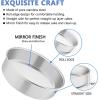 E-far 8 Inch Cake Pan Set of 4, Stainless Steel Round Layer Cake Baking Pans, Non-Toxic & Healthy, Mirror Finish & Dishwasher Safe