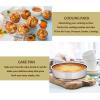 E-far 9½-inch Cake Pan with Rack Set, Stainless Steel Round Cake Pans and Baking Cooling Racks, Non Toxic & Healthy, Mirror Polished & Dishwasher Safe – 4 Pieces (2 Pans + 2 Racks)(9½-Inch (2 Cake Pans + 2 Racks))