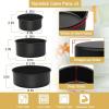 E-far Deep Cake Pan Set of 3 (4/6/8 Inch), Nonstick Stainless Steel Round Cake Pans Tins for Baking Layer Wedding Cakes, Stainless Steel Core & Nontoxic Coating, Deep & Straight Side(8/6×3+4×2 In)