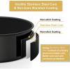 E-far Deep Cake Pan Set of 3 (4/6/8 Inch), Nonstick Stainless Steel Round Cake Pans Tins for Baking Layer Wedding Cakes, Stainless Steel Core & Nontoxic Coating, Deep & Straight Side(8/6×3+4×2 In)