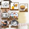 E-far Deep Cake Pan Set of 3 (6 inch/8 inch/9½ inch), Stainless Steel Round Layer Cake Baking Pans, Metal Tier Cake Tins for Wedding Birthday, Leak Proof & Straight Side, Non-toxic & Dishwasher Safe(6×3 8 x 3 9½x3 inches)