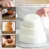 E-far Deep Cake Pan Set of 3 (6 inch/8 inch/9½ inch), Stainless Steel Round Layer Cake Baking Pans, Metal Tier Cake Tins for Wedding Birthday, Leak Proof & Straight Side, Non-toxic & Dishwasher Safe(6×3 8 x 3 9½x3 inches)