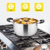 E-far 4 Quart Stock Pot, Stainless Steel Metal Soup Pot with Glass Lid for Cooking, Healthy & Rust Free, Heavy Duty & Dishwasher Safe(3 Quart)