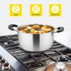 E-far 4 Quart Stock Pot, Stainless Steel Metal Soup Pot with Glass Lid for Cooking, Healthy & Rust Free, Heavy Duty & Dishwasher Safe(4 Quart)