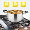 E-far 4 Quart Stock Pot, Stainless Steel Metal Soup Pot with Glass Lid for Cooking, Healthy & Rust Free, Heavy Duty & Dishwasher Safe(6 Quart)