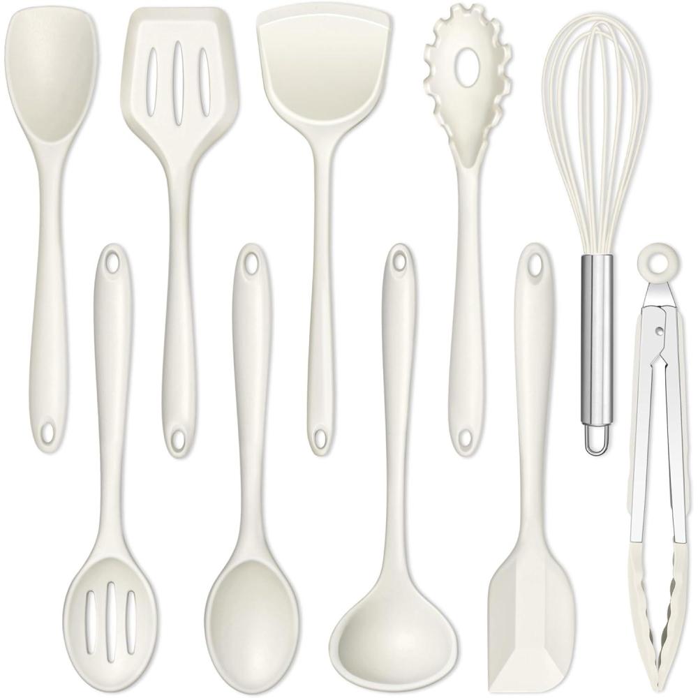 imageEfar Silicone Cooking Utensils Set 24Pcs Heat Resistant Kitchen Utensil with Holder Silicone Kitchen Tools with Spatula Turner Spoon Tongs Whisk NonToxic amp Dishwasher Safe BlackWhite