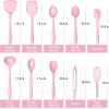 E-far Silicone Cooking Utensils Set, 24Pcs Heat Resistant Kitchen Utensil with Holder, Silicone Kitchen Tools with Spatula Turner Spoon Tongs Whisk, Non-Toxic & Dishwasher Safe (Black)(Pink)