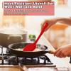 E-far Silicone Cooking Utensils Set, 24Pcs Heat Resistant Kitchen Utensil with Holder, Silicone Kitchen Tools with Spatula Turner Spoon Tongs Whisk, Non-Toxic & Dishwasher Safe (Black)(Red)
