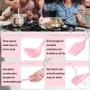 E-far Silicone Cooking Utensils Set, 24Pcs Heat Resistant Kitchen Utensil with Holder, Silicone Kitchen Tools with Spatula Turner Spoon Tongs Whisk, Non-Toxic & Dishwasher Safe (Black)(Pink)
