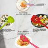 E-far Silicone Cooking Utensils Set, 24Pcs Heat Resistant Kitchen Utensil with Holder, Silicone Kitchen Tools with Spatula Turner Spoon Tongs Whisk, Non-Toxic & Dishwasher Safe (Black)(Colorful)