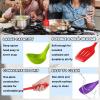 E-far Silicone Cooking Utensils Set, 24Pcs Heat Resistant Kitchen Utensil with Holder, Silicone Kitchen Tools with Spatula Turner Spoon Tongs Whisk, Non-Toxic & Dishwasher Safe (Black)(Colorful)
