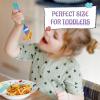 E-far 12-Piece Kids Silverware, Stainless Steel Toddler Preschooler Utensils with Adult Look, Hammered Flatware Includes 4 Forks 4 Spoons 4 Knives, Safe for Self Feeding, Non-Toxic & Dishwasher Safe(Rainbow)