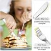 E-far 6-Piece Kids Silverware, Stainless Steel Toddler Utensils Safe for Preschooler/Children, Includes 2 Kids Forks 2 Spoons 2 Knife, Slimline Adult Look & Small Size, Rust Free & Dishwasher Safe(Silver)