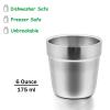E-far Cups for Toddlers Kids, 6 Ounce Stainless Steel Insulated Tumblers for Children Preschoolers, Training & Transition, Double Wall & Shatterproof, Mirror Polished & Dishwasher Safe – 6 Pack(6 Count (Pack of 1))