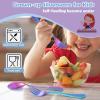 E-far Toddler Forks and Spoons Set, 10-Piece Stainless Steel Toddler Utensils Kids Safe Silverware for Self Feeding, Healthy & Non-Toxic, Rainbow(Mirror Rainbow)