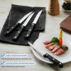 E-far Silverware Set with Organizer, 49-Piece Stainless Steel Flatware Cutlery Set for 8 with Steak Knives, Kitchen Metal Eating Utensils Sets Include Forks Spoons Knife, Mirror Polished & Rust Proof(Silver)