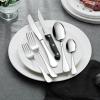 E-far Silverware Set with Organizer, 49-Piece Stainless Steel Flatware Cutlery Set for 8 with Steak Knives, Kitchen Metal Eating Utensils Sets Include Forks Spoons Knife, Mirror Polished & Rust Proof(Silver)