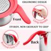 E-far Stainless Steel Mixing Bowls with Lids, Metal Mixing Bowl Set with 3 Graters, Long Handle, Pour Spout, Non-Slip Bottom & Stackable, Great for Cooking, Baking, Prepping, 5/3/1.5 QT – 3 PCS(Red)