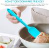 Silicone Spatula Set, E-far 5 PCS Heat Resistant Rubber Spatulas Utensils for Nonstick Cookware Baking Cooking Mixing, Seamless & Flexible, Dishwasher Safe – Blue