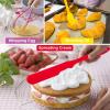 Silicone Spatula Set, E-far 9 PCS Heat Resistant Rubber Spatulas Kitchen Utensils for Nonstick Cookware Baking Cooking Mixing, Seamless & Flexible, Vibrant Colored & Dishwasher Safe