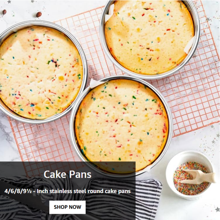 E-far Cookware & Bakeware Set，Nonstick Stainless Steel Mini Round Cake Pans Tin, Small Size for Baking Smash Cakes/Cheesecake, Stainless Steel Core & Non-toxic Coating