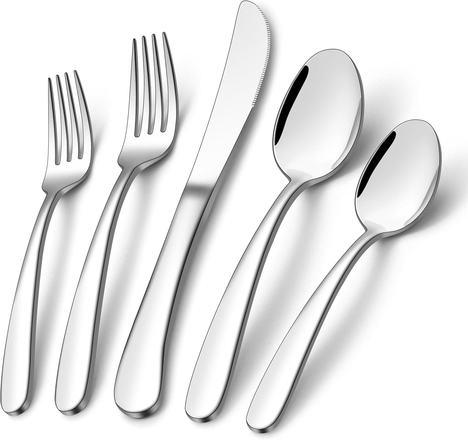 imageEfar Silverware Set for 2 10Piece Heavy Duty Stainless Steel Flatware Cutlery Set Mirror Polished amp Dishwasher Safe Includes Spoons and Forks Knives Ideal for Home Kitchen40